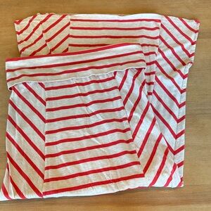 Roxy Y2K Red and Cream Maxi Black Striped Skirt